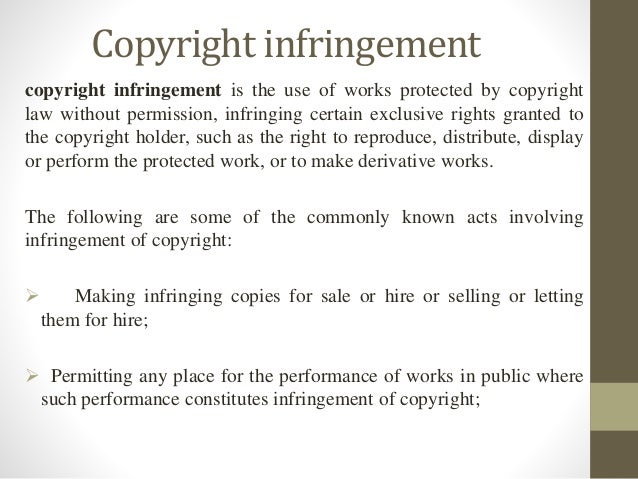 copyright infringement of copyright