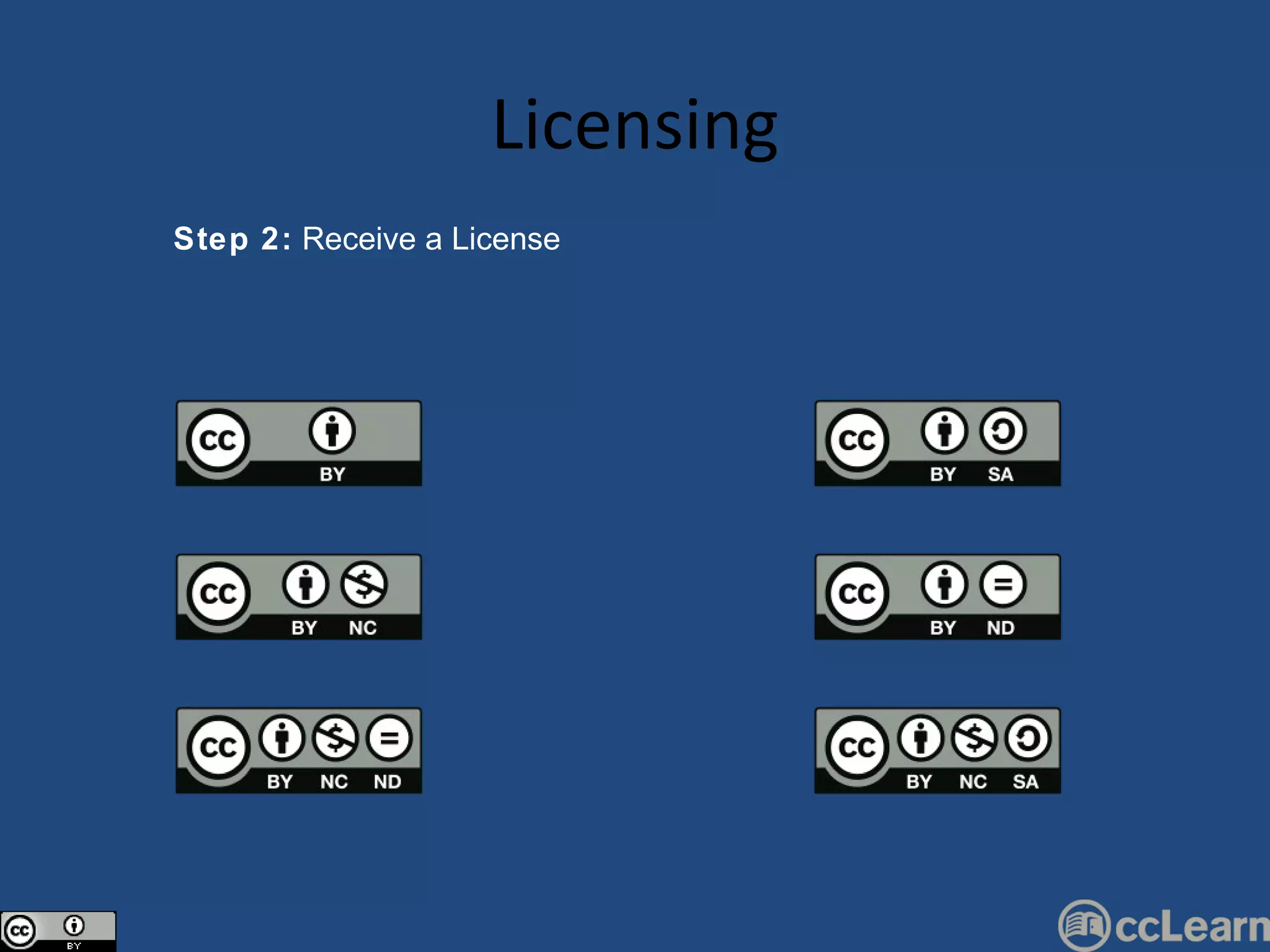 Licensing Step 2:  Receive a License 