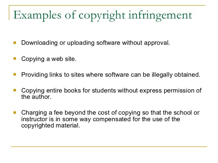 copyright and the internet examples of copyright