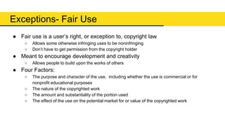 Copyright: Knowing, Applying Copyright Law