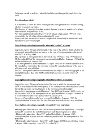 Copyright for photographs guide | PDF