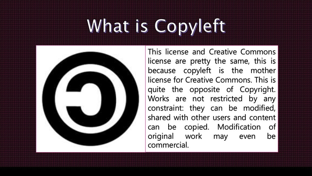 Copyright vs Copyleft