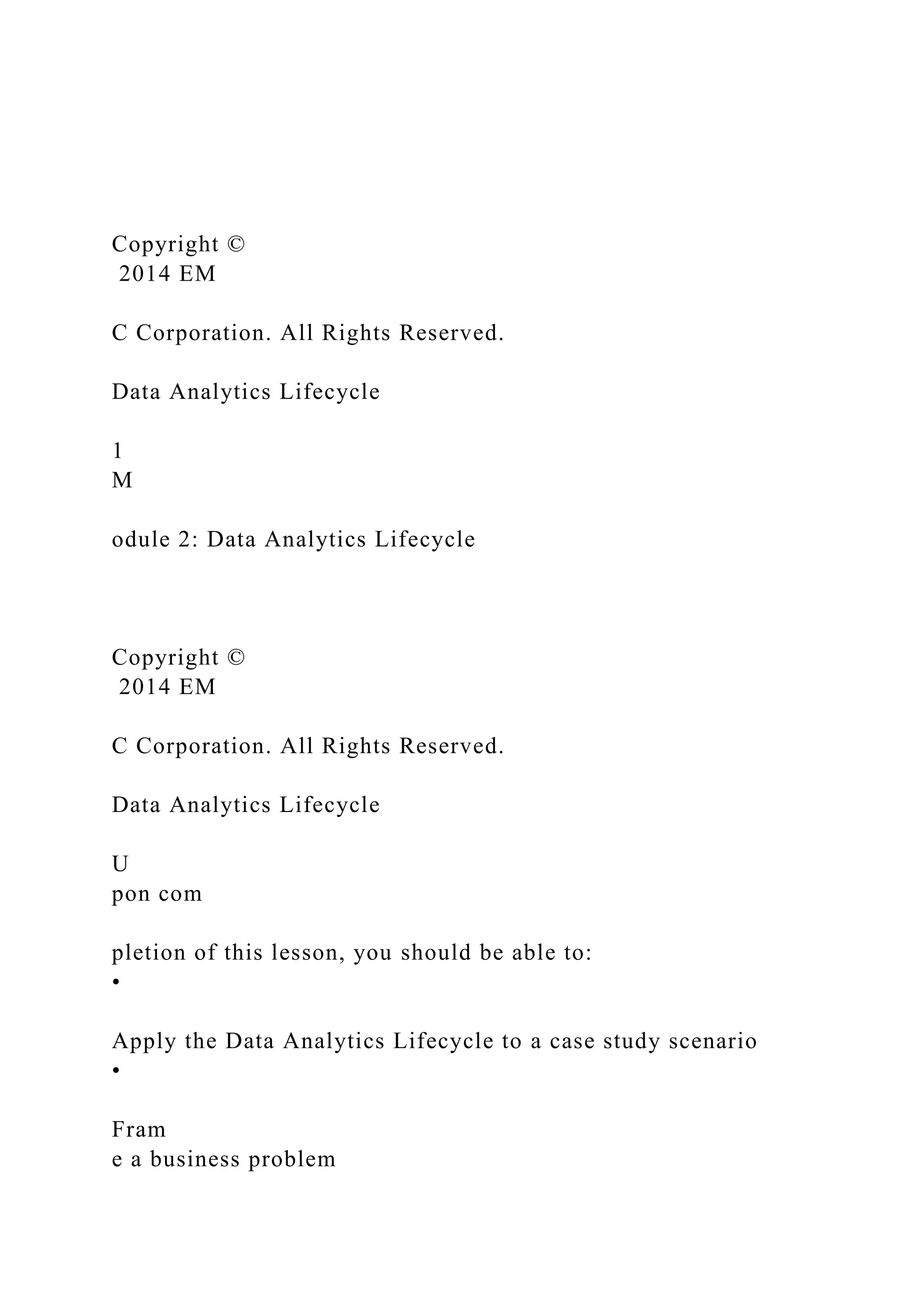 Copyright © 2014 EMC Corporation. All Rights Reserved..docx | Databases ...