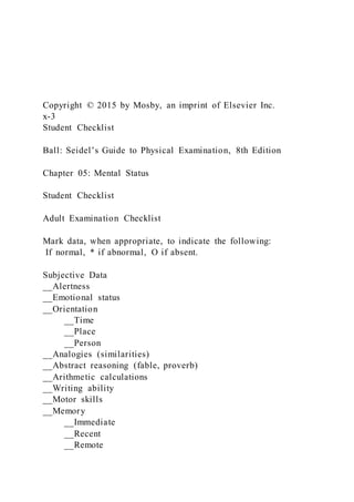 Copyright © 2015 by Mosby, an imprint of Elsevier Inc.x-3 | PDF