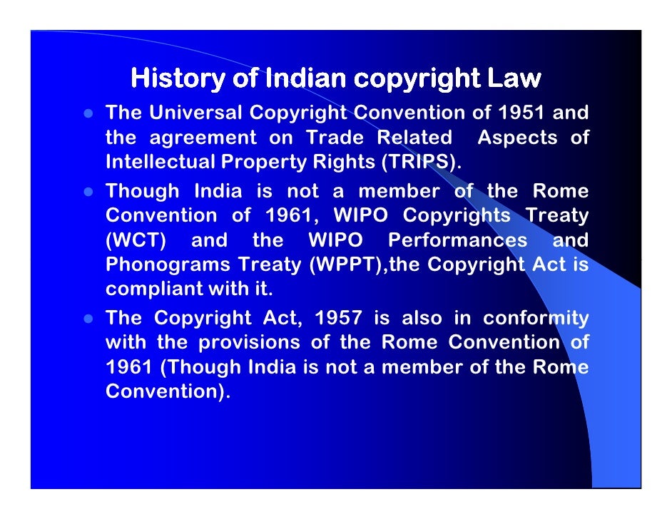 the indian copyright act 1 the indian copyright act, 1957 this document has been compiled solely for academic discussion it may not be free of errors, and it should not be relied on. the indian copyright act 1 the indian copyright act, 1957 this document has been compiled solely for academic discussion it may not be free of errors, and it should not be relied on.