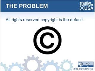 All rights reserved copyright is the default.
THE PROBLEM
 