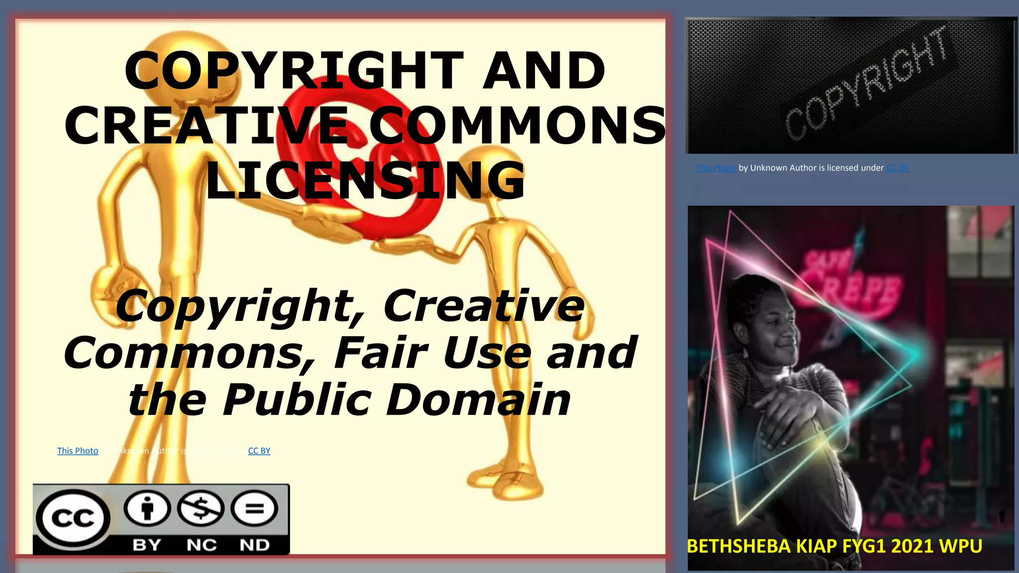 Copyright and creative commons licensing | PPT