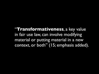 Copyright And Fair Use