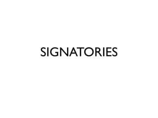 SIGNATORIES
 