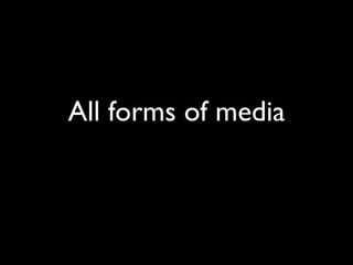All forms of media
 