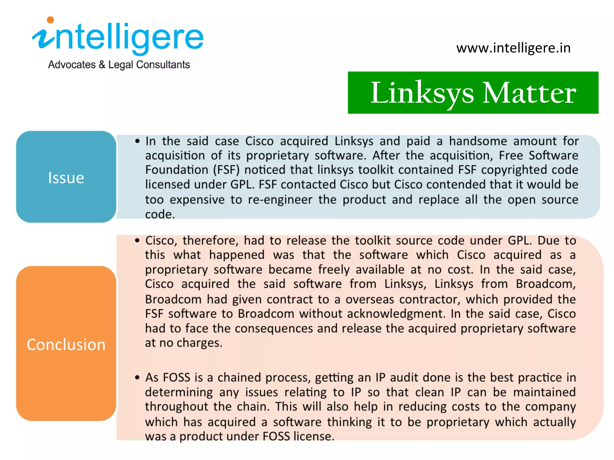 Linksys Matter www.intelligere.in 