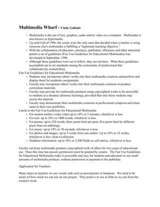 837)&./4&+*9(+%:*5 !&-4$*6+7&-4"
      / S57$&910&#%&'%$"1%5'1%)2%$1=$6%-,#*"&:'6%#50&)%#30T),%>&01)%)3%#%:)9*5$1,? S57$&910&#%&'
        #7')%<3);3%#'%"+*1,910&#?
      / P*%53$&7%E#77%)2%JUUV6%$"1%:)5,$'%;1,1%$"1%)37+%)31'%$"#$%01:&010%;"13%#%$1#:"1,%&'%5'&3-
        ')91)31%17'1R'%957$&910&#%&'%2572&77&3-%#%871-&$&9#$1%$1#:"&3-%)4W1:$&>1?8
      / !&$"%$"1%:)77#4),#$&)3%)2%105:#$),'6%#$$),31+'6%*547&'"1,'6%7&4,#,'%#30%)$"1,%&3$1,1'$10
        *#,$&1'%#%'1$%)2%-5&017&31'%DE#&,%P'1%A5&017&31'%2),%X05:#$&)3#7%S57$&910&#F%;#'
        01>17)*10%&3%Y1*$1941,6%JUUV?
      / @7$")5-"%$"1'1%-5&017&31'%;1,1%'1$%$)%2)77);6%$"1+%#,1%3)$%7#;'? !"#$%$"1'1%-5&017&31'
        #::)9*7&'"%#,1%$)%'1$%'$#30#,0'%#9)3-%$"1%:)9953&$+%)2%*,)21''&)3#7%$"#$
        :)77#4),#$&>17+%:,1#$10%$"19?
E#&,%P'1%A5&017&31'%2),%X05:#$&)3#7%S57$&910&#
      / Y$5013$'%9#+%&3:),*),#$1%)$"1,'R%;),<'%&3$)%$"1&,%957$&910&#%:,1#$&)3'%#30%*1,2),9%#30
        0&'*7#+%$"19%2),%#:#019&:%#''&-3913$'?
      / E#:57$+%9#+%&3:),*),#$1%)$"1,'R%;),<'%&3$)%$"1&,%957$&910&#%:,1#$&)3'%$)%*,)05:1
        :5,,&:5759%9#$1,'?
      / E#:57$+%9#+%*,)>&01%2),%957$&910&#%*,)05:$'%5'&3-%:)*+,&-"$10%;),<'%$)%41%#::1''&471
        $)%'$5013$'%#$%#%0&'$#3:1%D0&'$#3:1%71#,3&3-F6%*,)>&010%$"#$%)37+%$")'1%'$5013$'%9#+
        #::1''%$"1%9#$1,?
      / E#:57$+%9#+%019)3'$,#$1%$"1&,%957$&910&#%:,1#$&)3'%#$%*,)21''&)3#7%'+9*)'&#%#30%,1$#&3
        '#91%&3%$"1&,%);3%*),$2)7&)'?
Z&9&$'%$)%$"1%E#&,%P'1%A5&017&31'%2),%X05:#$&)3#7%S57$&910&#
      / E),%9)$&)3%910&#C%D>&01)%:7&*'F%5*%$)%J[%),%M%9&35$1'6%;"&:"1>1,%&'%71''?
      / E),%$1=$C%5*%$)%J[%),%J[[[%;),0'6%;"&:"1>1,%&'%71''?
      / E),%*)19'C%5*%$)%LO[%;),0'6%$",11%*)19%7&9&$%*1,%*)1$6%2&>1%*)19%7&9&$%4+%0&221,13$
        *)1$'%2,)9%#3%#3$")7)-+?
      / E),%95'&:C%5*%$)%J[%),%M[%'1:)30'6%;"&:"1>1,%&'%71''?
      / E),%*")$)'%#30%&9#-1'C%5*%$)%O%;),<'%2,)9%)31%#5$"),?%P*%$)%J[%),%JO%;),<'6
        ;"&:"1>1,%&'%71''6%2,)9%#%:)771:$&)3?
      / ]#$#4#'1%&32),9#$&)3C%5*%$)%J[%),%L6O[[%2&170'%),%:177%13$,&1'6%;"&:"1>1,%&'%71''?

E#:57$+%:#3%<11*%957$&910&#%*,)05:$'%:)*+,&-"$10%;),<%)2%)$"1,'%2),%$;)%+1#,'%)2%105:#$&)3#7
5'1? ^3:1%$"&'%$&91%"#'%*#''106%*1,9&''&)3%95'$%41%-,#3$10%4+%:,1#$),? K"1%E#&,%P'1%A5&017&31'
2),%X05:#$&)3#7%S57$&910&#%9#<1%&$%#::1''&471%#30%1#'+%2),%'$5013$'%#30%105:#$),'%$)%5'1%'9#77
#9)53$'%)2%957$&910&#%*,)05:$'6%;&$")5$%*1,9&''&)3%),%*#+913$%$)%$"1%*547&'"1,?

@**7&:#$&)3%2),%K1#:"1,'Q

S#3+%$&91'%#'%$1#:"1,'%;1%5'1%>&'5#7'%#&0'%'5:"%#'%*);1,*)&3$'%),%"#30)5$'? !1%3110%$)%41
#;#,1%)2%");%95:"%;1%:#3%5'1%)3%)31%*,)W1:$? K"1+%*)&3$%&'%$)%5'1%#'%7&$$71%#'%;1%:#3%2,)9%$"1
:,1#$),R'%;),<?
 