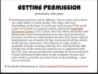 Coursepacks, reserves, course management systems and other platforms for distributing course content