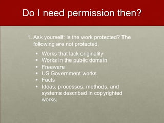 Yet with the addition of implied and express licenses, we as educator can have a broader set of protections for our use in the educational field.what does this mean to me?http://www.flickr.com/photos/cayce/100044359/sizes/o/in/photostream/