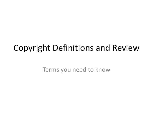 Copyright Terms You Need To Know