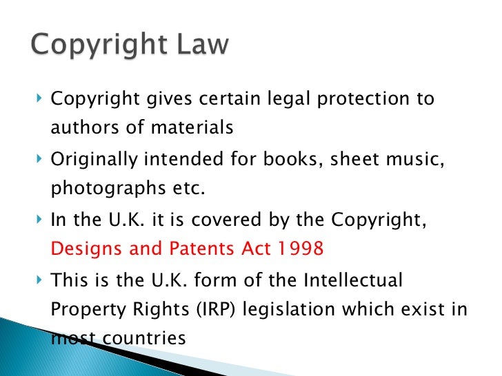 Copyright designs and patents act