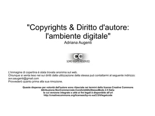 Copyright e Diritto D'Autore - L'ambiente Digitale