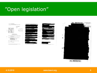 ” Open legislation” 