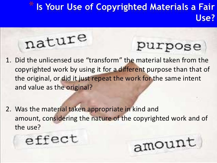 Copyright Fair Use Part 1