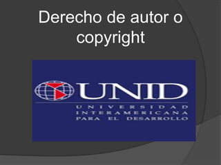 Derecho de autor o copyright 