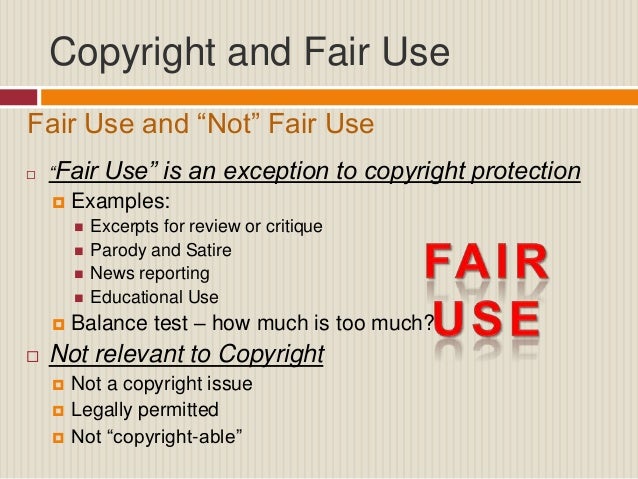 exle of fair use copyright for artists taf 2013 exle of fair use copyright for artists taf 2013