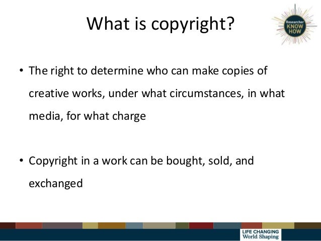 Researcher KnowHow: Copyright for researchers