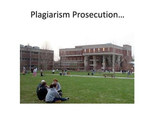 Plagiarism Prosecution…