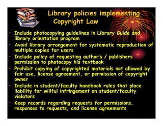 Copyright Law   Its Academic Applicability And Implications