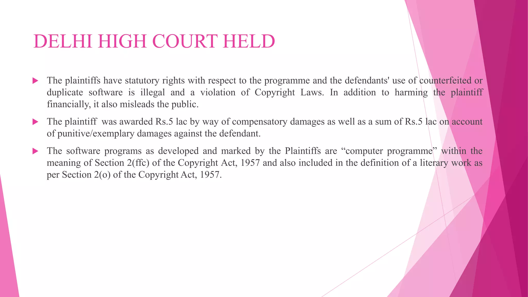 Copyright Law Case Presentation.pptx | Desktop Publishing | Computer ...