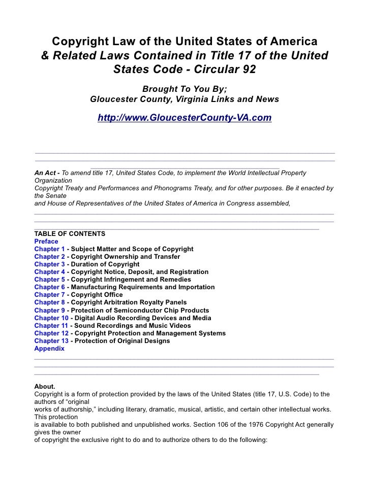 united states copyright law