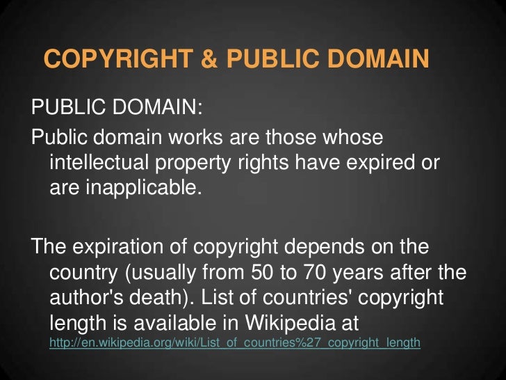 Copyright, licenses, public domain, open sources, attribution and cit…
