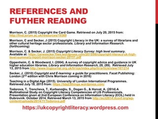 Copyright Literacy Survey in the UK: Results from a survey of library and information professionals