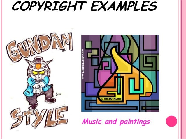 copyright patents and trademarks examples of copyright
