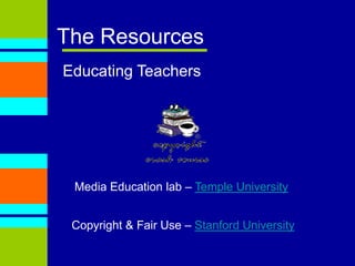 The Law Copyright Law:EducationalFair UseA single copy can be made of any of the following….A chapter from a book