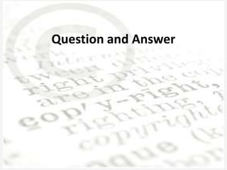 Question and Answer
 