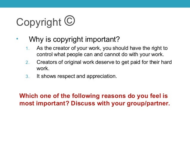 why is copyright important