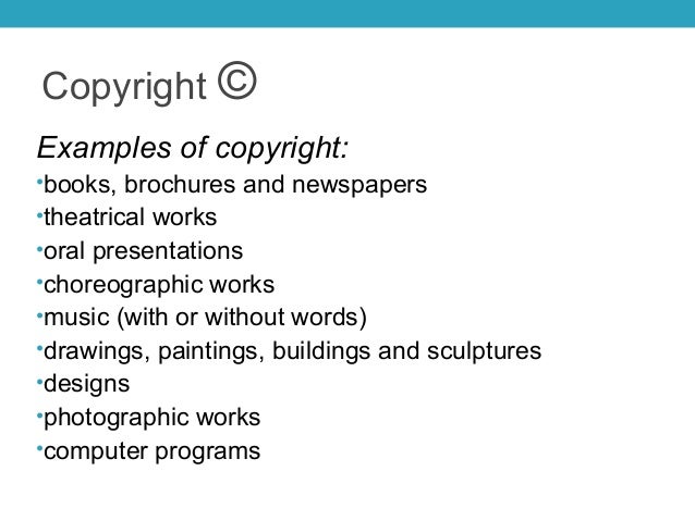 copyright ppt examples of copyright