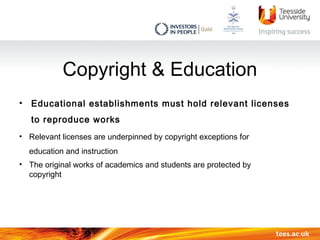Introduction to Copyright for Education | PPT
