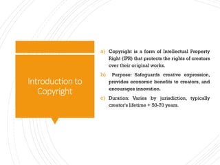 Copyright Presentation unit 1 introduction basic knowledge | PPTX