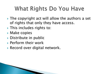 Copyright presentation mphernandez edtc63401 | PPT