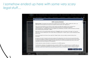 I somehow ended up here with some very scary
legal stuff…
 