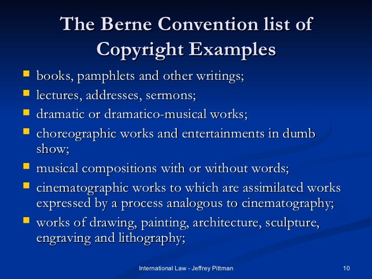copyrights and related rights presentation wipo examples of copyright