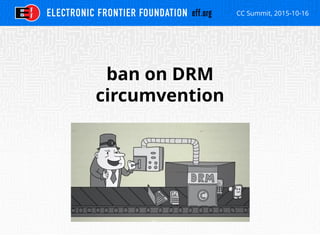 CC Summit, 2015-10-16
ban on DRM
circumvention
 