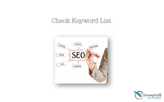 Check Keyword List
 