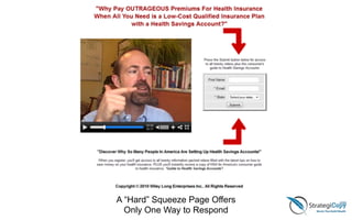 A “Hard” Squeeze Page Offers
Only One Way to Respond
 
