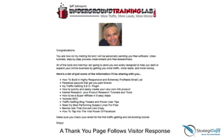 A Thank You Page Follows Visitor Response
 