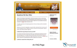 An FAQ Page
 