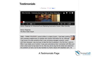 A Testimonials Page
 