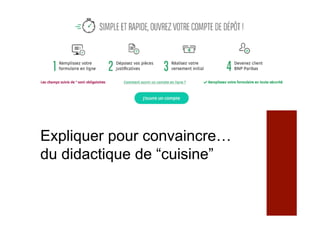 Expliquer pour convaincre…
du didactique de “cuisine”
 