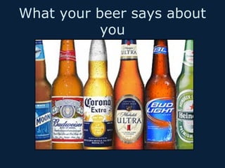 What your beer says about
you

 